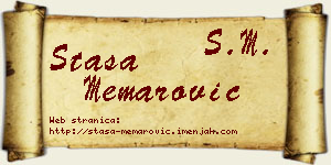 Staša Memarović vizit kartica
